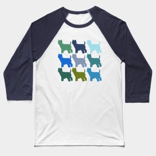 Westie Dogs in Rainbow Colors Baseball T-Shirt